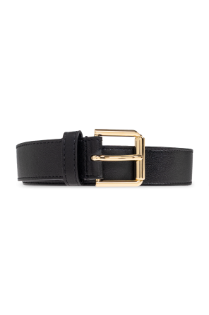 SAINT LAURENT PARIS｜ (554465 AACUZ 2053) Saint Laurent Leather Belt in Fondente | FWRD